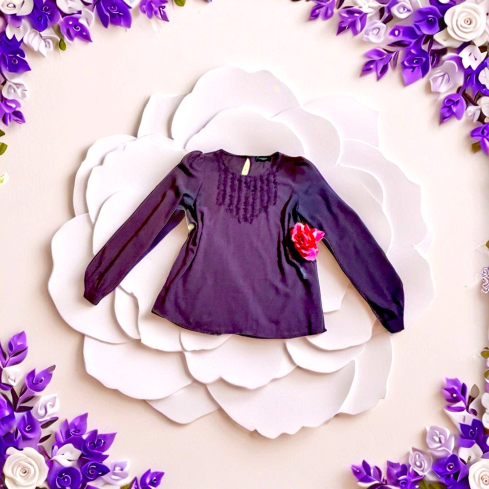 Gorgeous! Selected femme, plum colored, semi sheer blouse, medium
